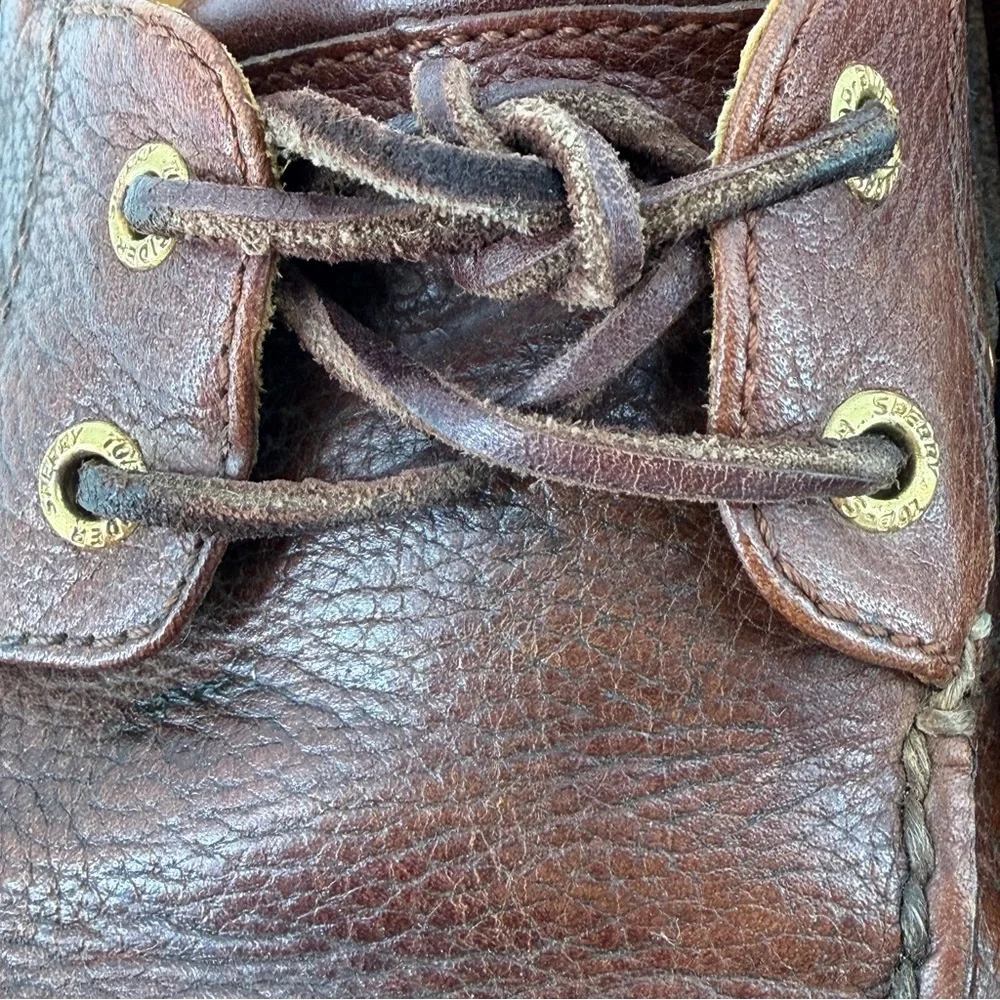 Sperry 10.5M Gold Cup ASV Leather Boat Shoes Luxury Lined Men Brown